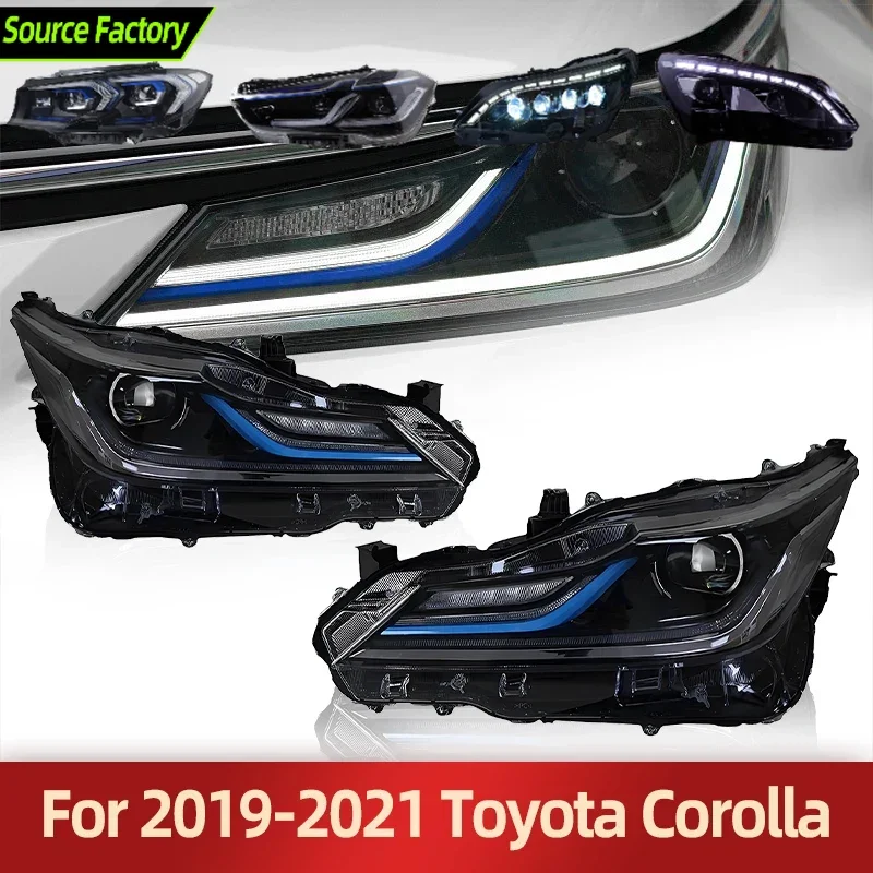 Автомобильные светодиодные фары для Toyota Corolla E80 E90 E100 E110 E120 E130 E140 E150 E160 E170 2019-2021Модификация дневных ходовых огней