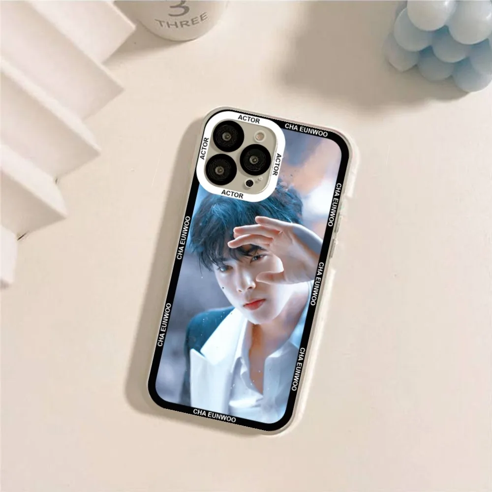 Cha Eun Woo Korean Actor Singer Phone Case For IPhone 11 12 13 Mini Pro Max 14 Pro Max Iphone15 15promax Case Shell Funda Cover