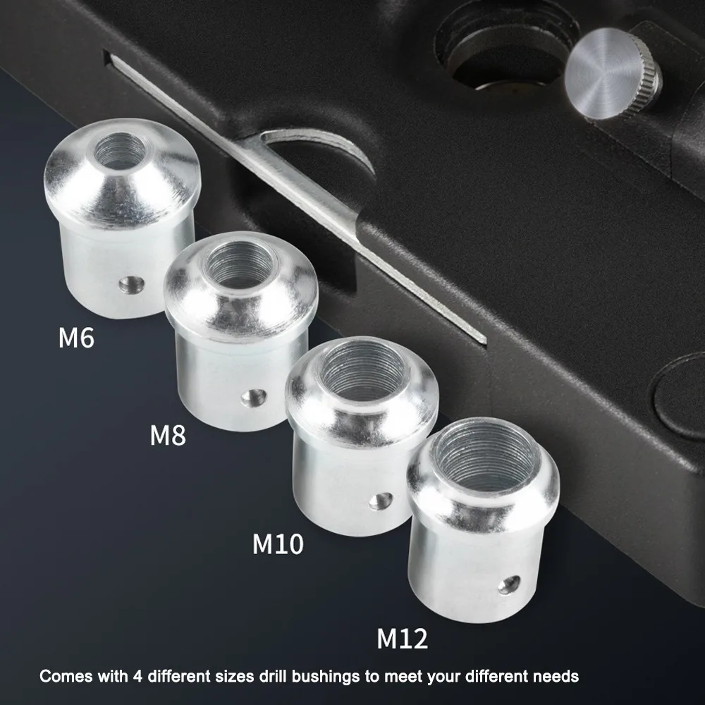 Adjustable Drill Guide Round Wood Rods Making Tool Precision Drilling Guide 4 Various Bits Woodworking DIY Tool Kit