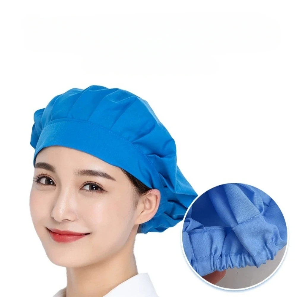 Unisex Catering Canteen Cook Hat Hotel Kitchen Cooking Chef Cap Food Service Adjustable Cap Food Factory Work Hats