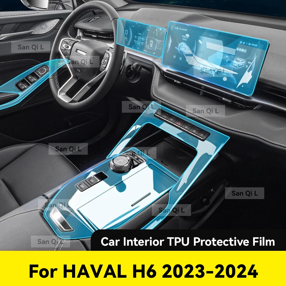 

Interior TPU For GWM HAVAL H6 2023 2024 Protective Film Cover Anti-Scratch Gearbox Panel Navigation Screen Automotive
