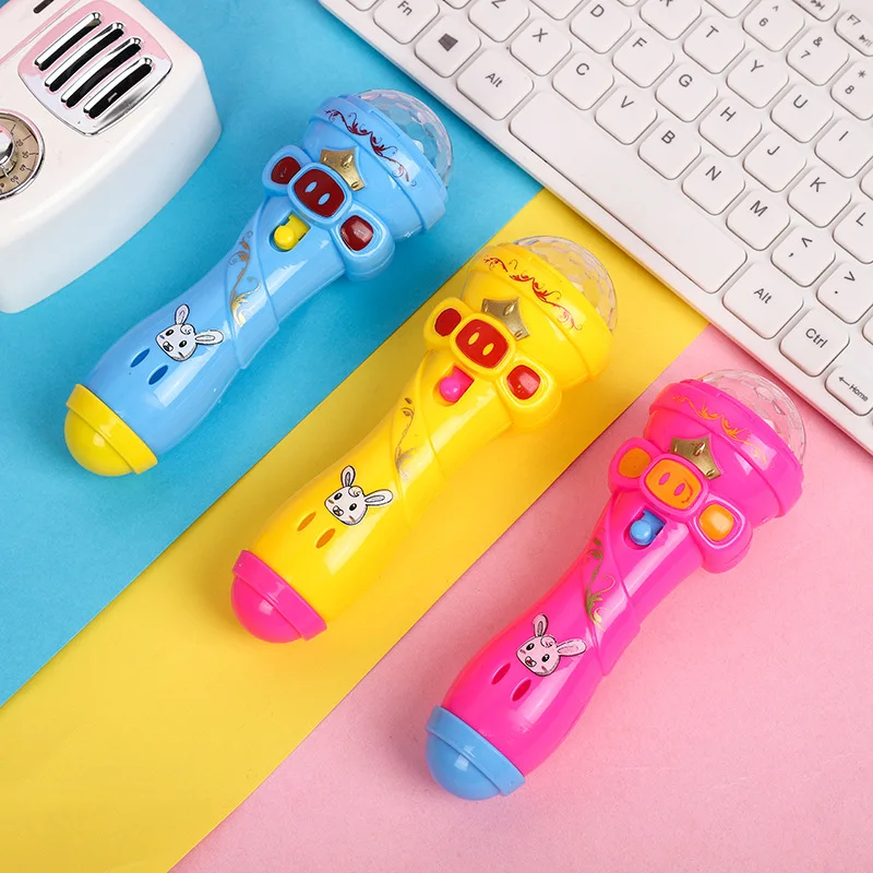 Glow-in-the-Dark Microphones, Street-promotion Toy Gifts, Starry Sky Magic Wands; Hot-selling Kids’ Projection Gadgets for Night