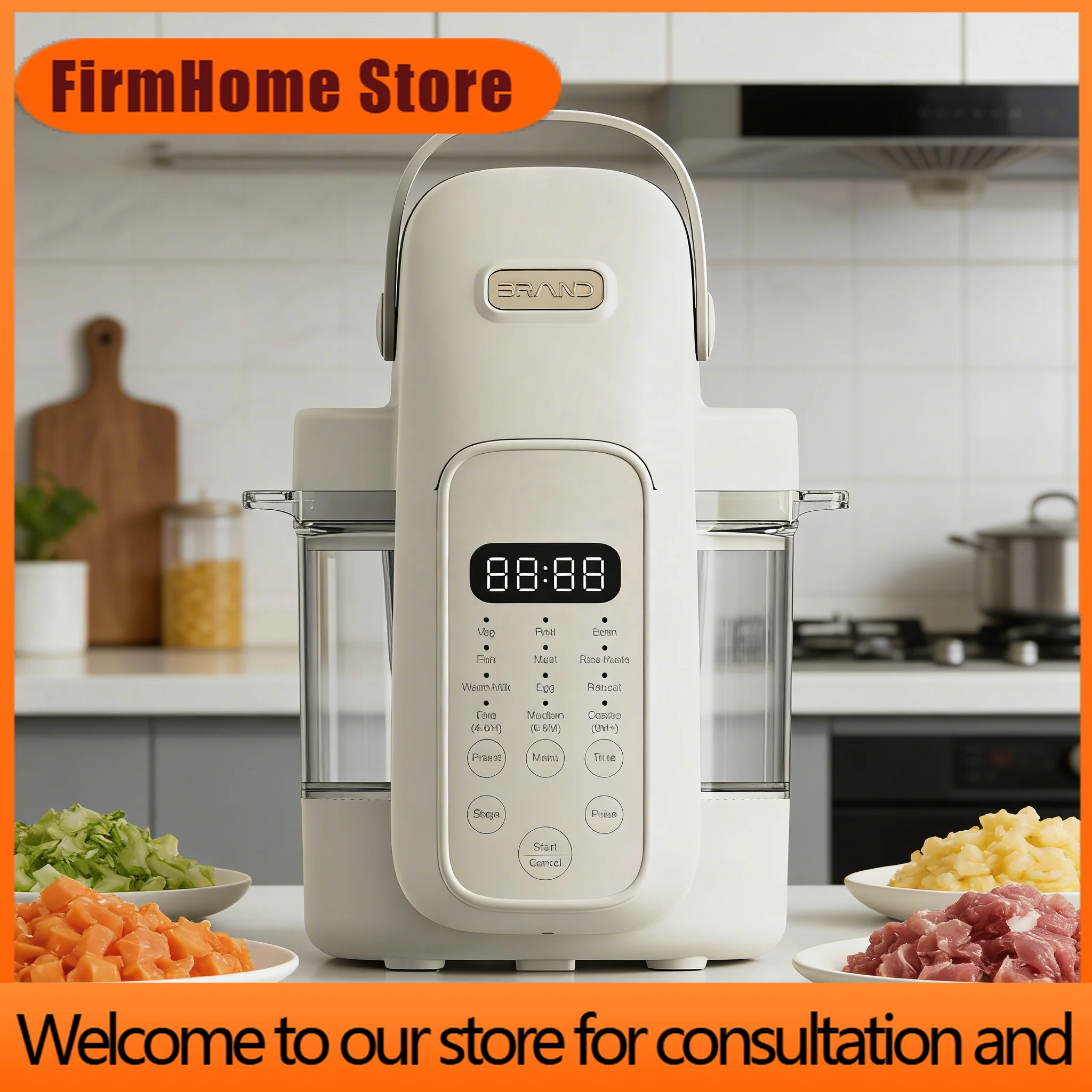 FirmHome StoreAll-in-One Feeding Machine: Steam, Stew, Cook, Blend One Touch Auto Cooking Food Maker