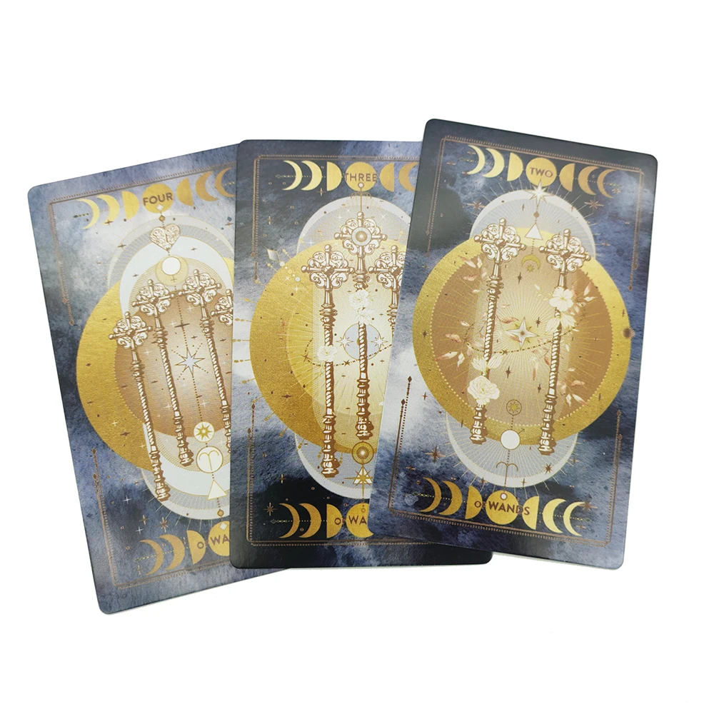 12×7CM cards. THE LUCINE divination  TAROT MIDNIGHT EDITION for Beginners with Guide Book  Tarot Deck for Beginne