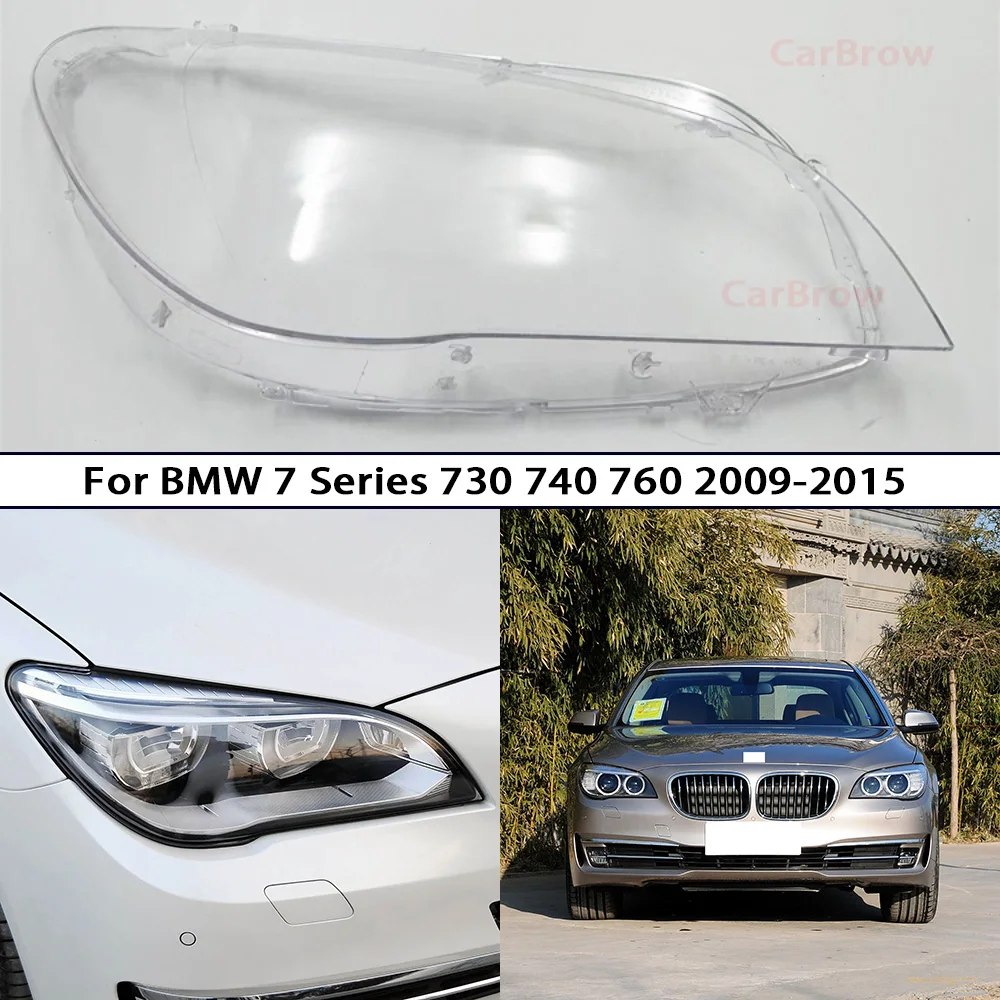 

Left and Right Headlight Shell Mask 2PCS For BMW 7 Series 2009-2015 Transparent Headlamp Cover Lampshdade Plexiglass