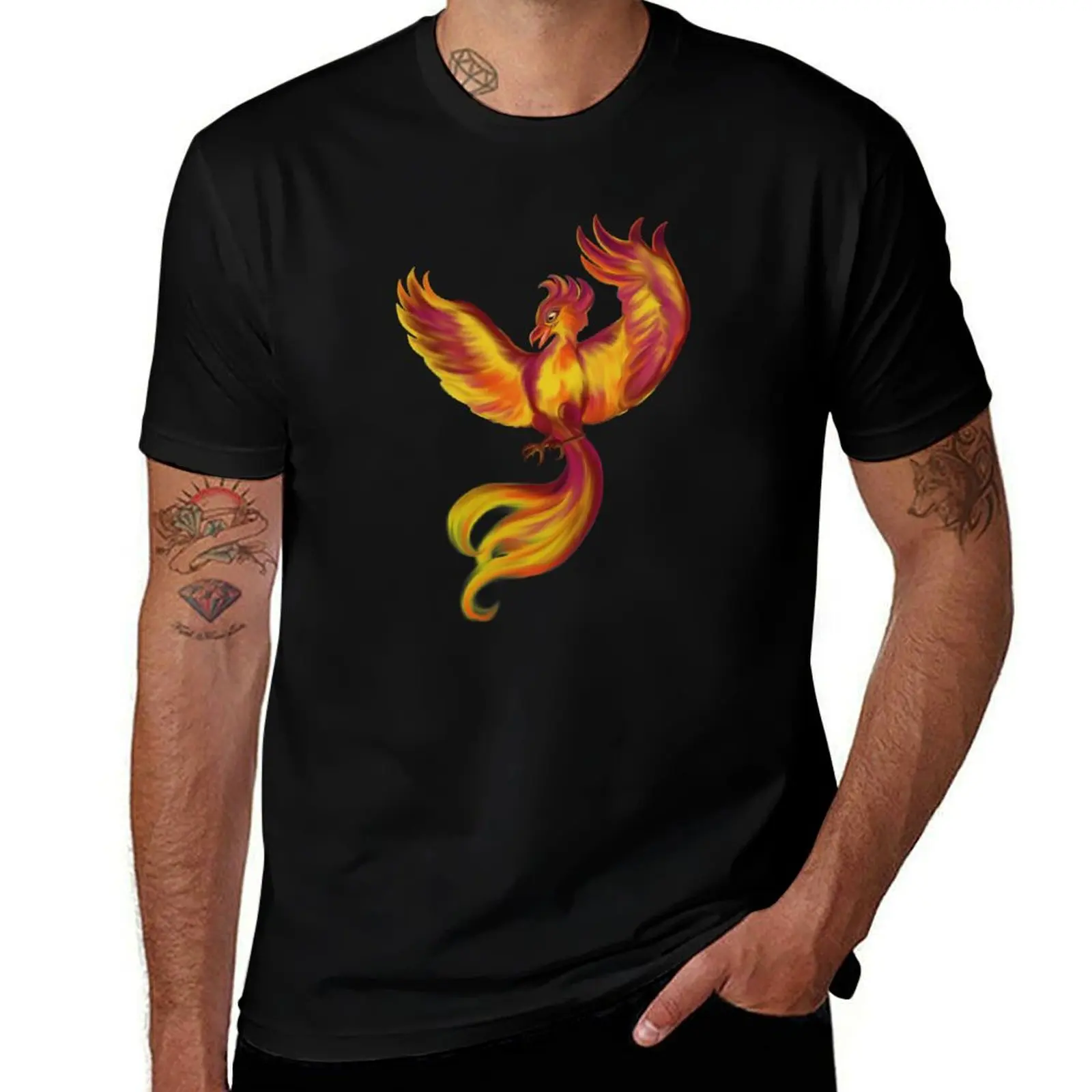 

Phoenix T-Shirt boys whites blue archive T-shirts oversize t shirt for men