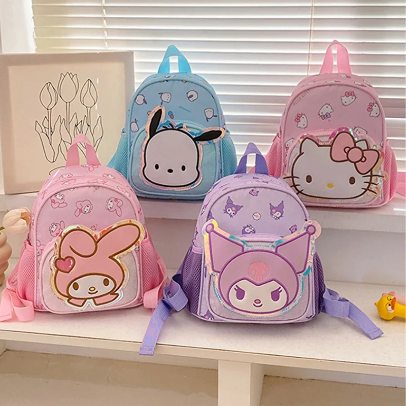 2024 Anime Kawaii Sanrio Backpack Kuromi Cinnamoroll My Melody Student Bag Large Capacity Women Bag For Children Gift