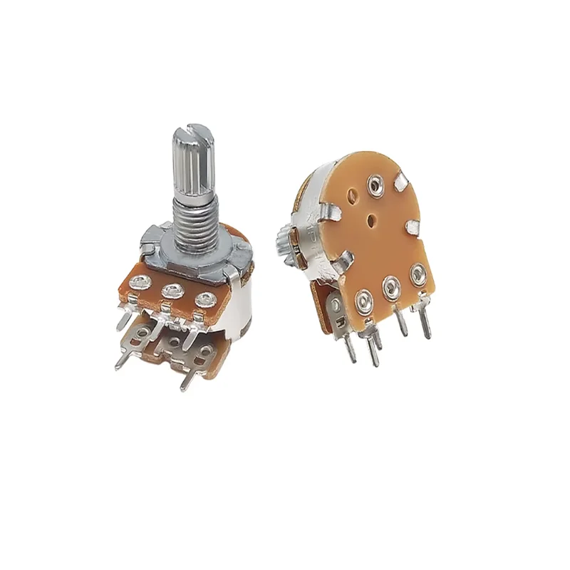 5PCS WH148 Single-Gang 5-Pin Potentiometer with Switch B1K 2K 5K 10K 250K 1M Audio Speaker Amplifier Volume Control