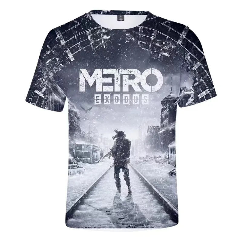 2024 New  Game Metro Exodus 3D Print T-Shirt Men/Women Summer Fashion Short Sleeves Men Women Casual Trendy T Shirts Oversized