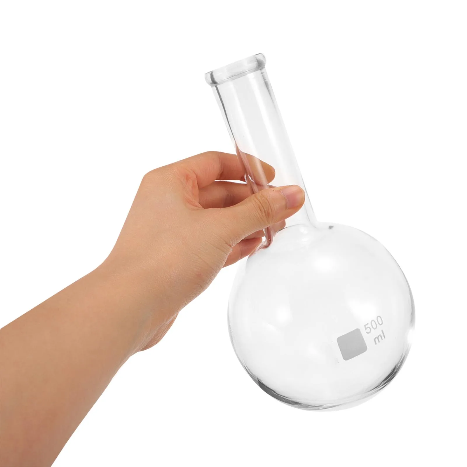 

Laboratory Neck Glass Flask 500ml Clear Flat Bottom Stable Flask for Chemistry Experiment Distillation Glass Flasks