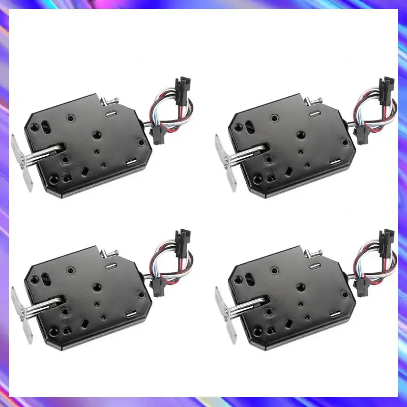 M09K 4X Small 12V 1.5A Electronic Lock Latch Release Assembly Electromagnetic Control Metal Safety Magnetic Lock