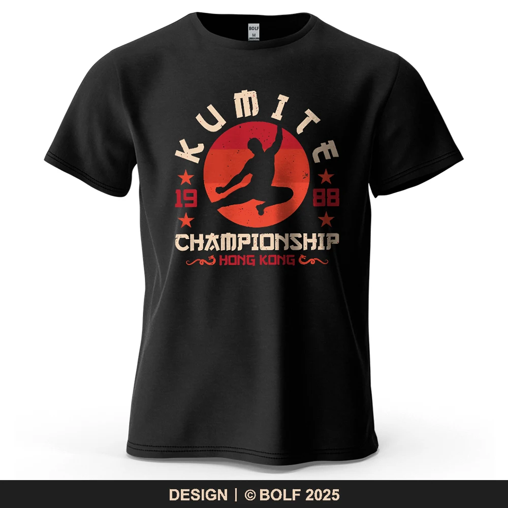 Kampfsport-Thema KUMITE Bedrucktes Herren-T-Shirt aus 100 % Baumwolle, übergroße Vintage-Gymnastik-Grafik-T-Shirts für Damen, Tops, T-Shirts, Streetwear