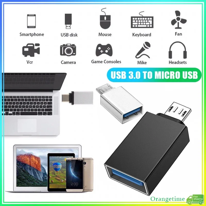 

【 Быстрая доставка】адаптер USB-Micro USB, разъем OTG, передача данных, адаптер зарядного устройства USB 3.0 для телефонов/компьютеров/U-дисков
