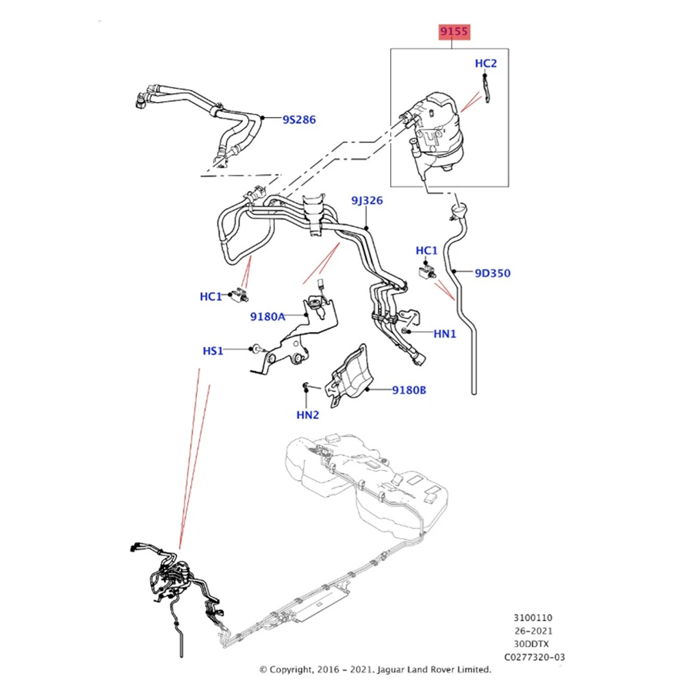 LR 116437   مضخة فلتر وقود السيارة T2H34766 لسيارة لاند روفر رينج روفر جاكوار F-Pace XE-Type XF 2017-2019 صمام فلتر الديزل — L49A