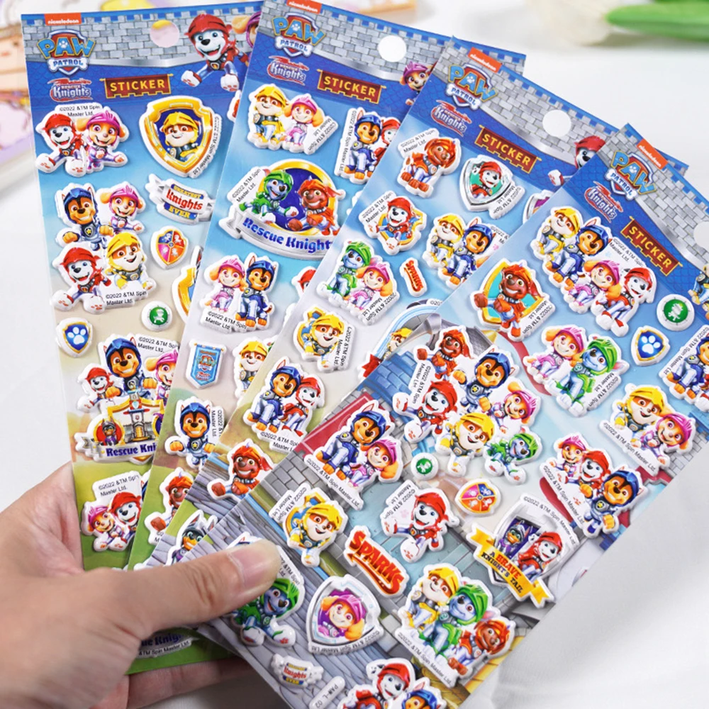 1PCS Cute Bubble 3D PAW Patrol Cartoon Sticker Decoration Suitcase Scrapbooking Phone Laptop Stationery Kid\'s Toy Sticker