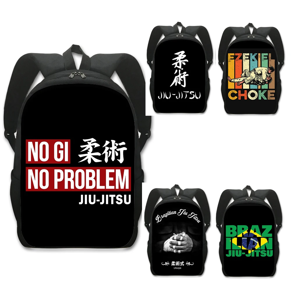 Brazilian Jiu Jitsu Martial Artser Backpack No Gi No Problem Bjj Men Travel Bag Jiu-jitsu Rucksack Teenager Children School Bags