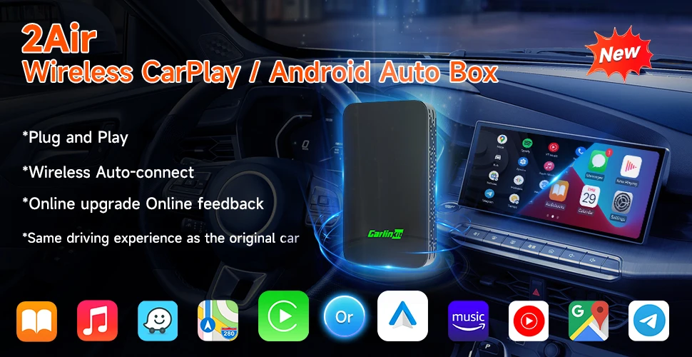 CarlinKit Android Auto USB Dongle Drahtlose CarPlay Adapter Für Android Auto Unterstützung Spotify Waze Karte Telefon Mirrorlink Auto Radio – Detail 5