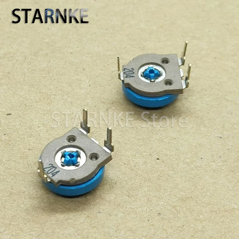 20PCS 8MM Horizontal Adjustable Resistance 200K Fine-tuned Potentiometer 204 Adjustable Potentiometer