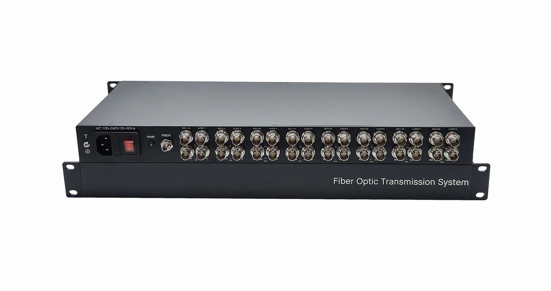 12G-SDI Fiber Extender/Converter Transmit 16 Channels 4K 2160P SDI Signal Over 1 Single-Mode Fiber to 10 Kilometers