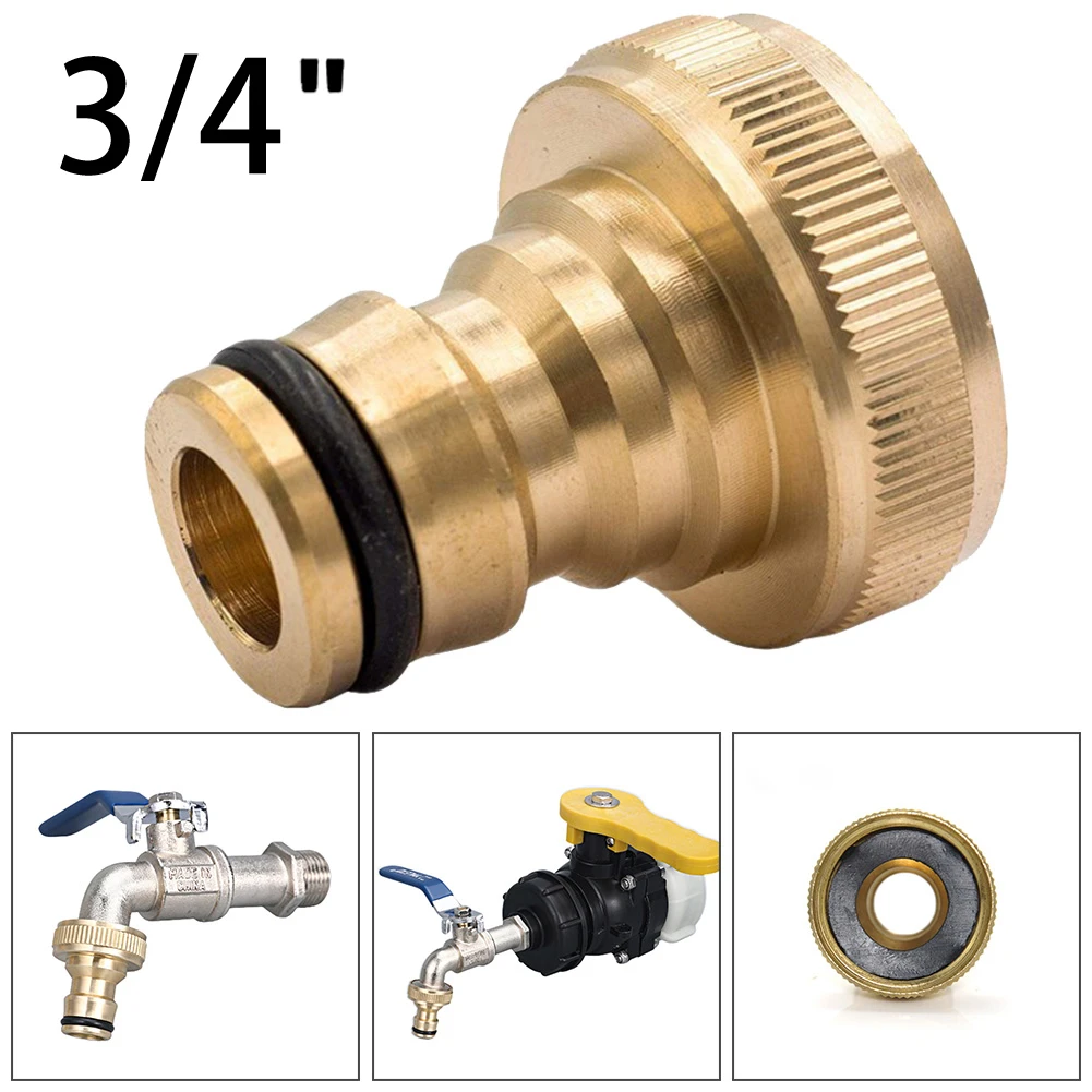 Picture 3: 3/4' Brass Tap Quick Connecter Hose Coupling Adapter Water Hose Adaptor Quick Release Garden Watering Gun Fittings Tool