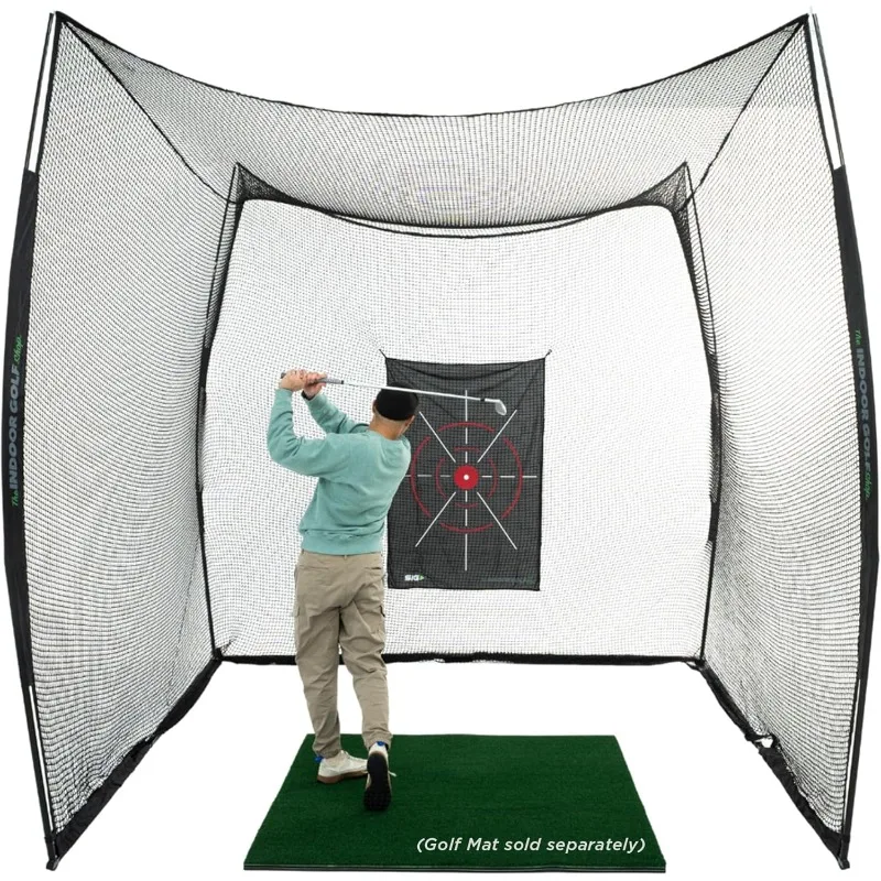 Hitting Net Cage   Target Knotless Golf Net Cage for Indoor and Outdoor Practice - Arrives Ready to Assemble and Use