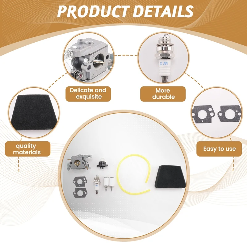 ●Carburetor Air Filter Set for Partner 351 352 370 371 390 391 401 420 422 Chainsaw 5300718-21 for 33-29