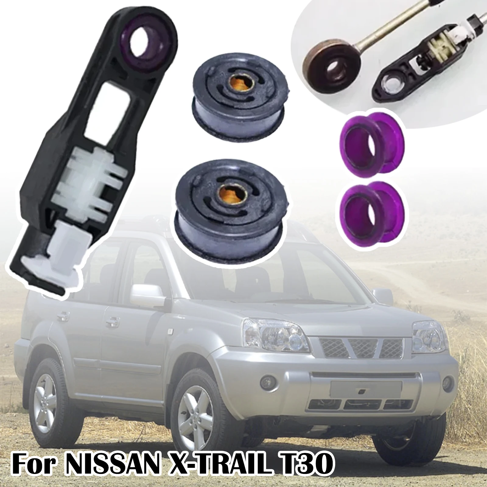 Gear Shift Cable Bushing Repair Kit For NISSAN X-TRAIL T30 Lever End Linkage Connector Adapter Selector Grommet Sleeve Clip01-07