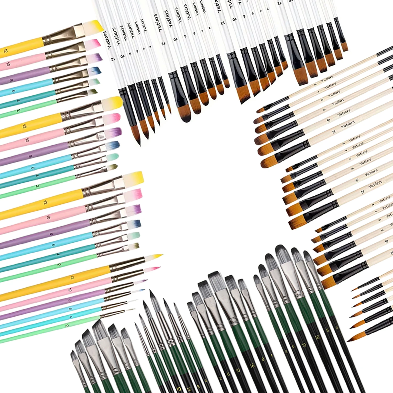 

Набор кистей из 6-х предметов, серия художников, подходит для художников и начинающих, для акриловой живописи, масла, акварели, гуаши