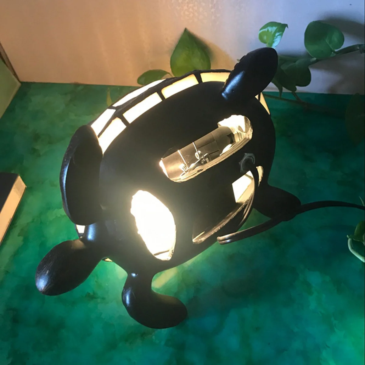 مصباح لهجة صغيرة أضواء الزخرفية لردهة الفندق طاولة جانبية ضوء الليل السلحفاة الرجعية ضوء دافئ الاتحاد الأوروبي التوصيل #1