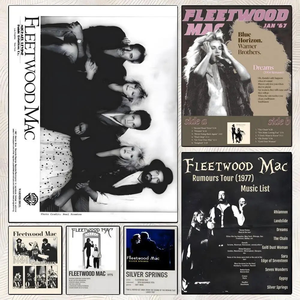 FleetwoodMac Poster High-definition  poster stickers, suitable for bedroom, living room, home decoration