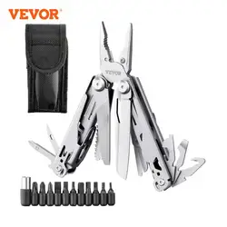 VEVOR 16 17-In-1 Multitool Pliers Multi Tool Pliers Cutters Knife Scissors Ruler Screwdrivers Wood Saw, Can Bottle Opener