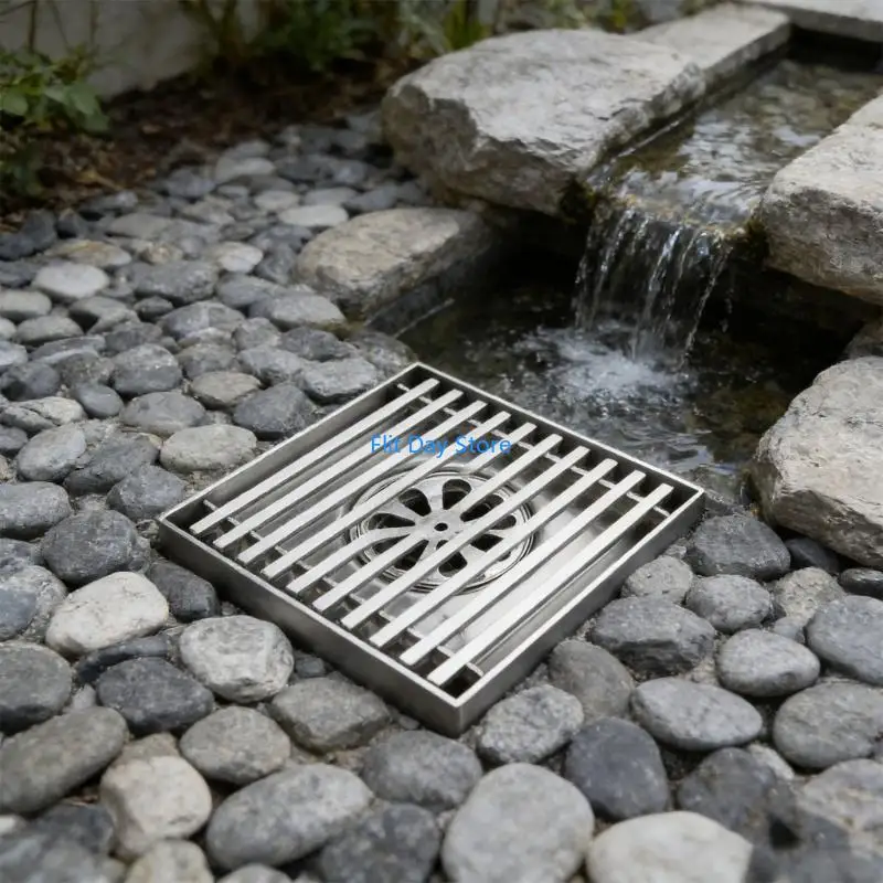 F92C Deodorant Stainless Steel Floor Drain Double Filter Anti Clog Drain Cover
