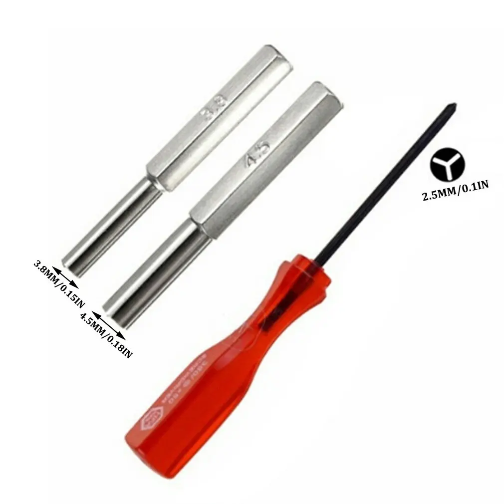 Punta per cacciavite da 3.8mm 4.5mm per NES SNES N64 per Game Boy per strumento di cacciavite per riparazione di strumenti di sicurezza Nintendo