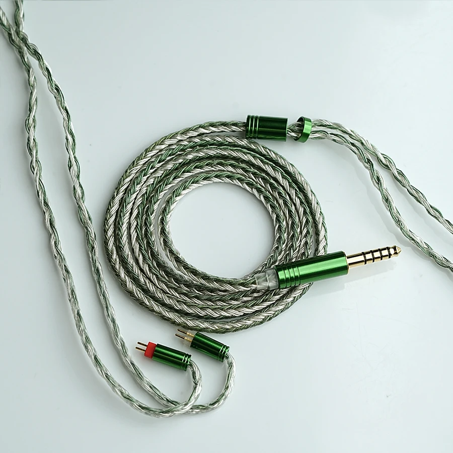 XINHS 24 Strands Silver Plated Copper Earphone Wire MMCX/0.78mm 2 Pin/QDC/TFZ HIFI Headphone Upgrade Cable For SE535 UE900S