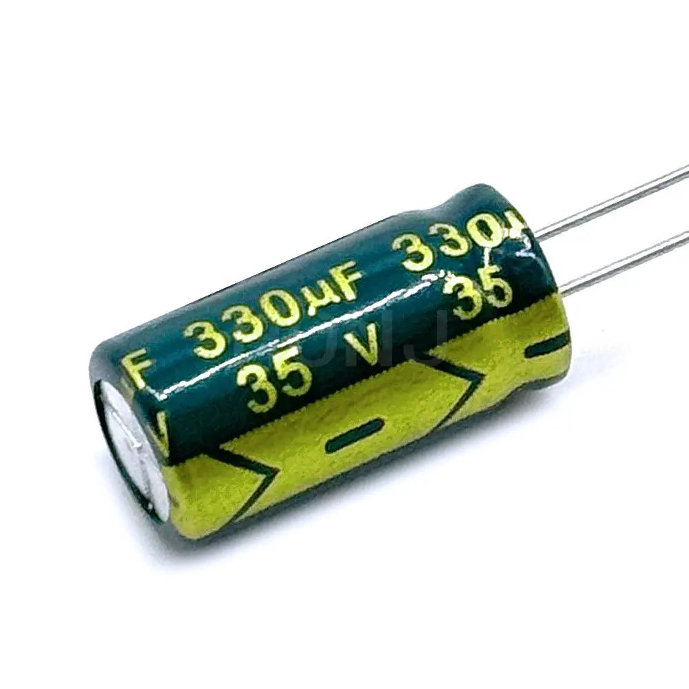 20PCS 35V330UF Aluminum Electrolytic Capacitor Original Low Esr/impedance High Frequency Size 8*16 330uf35v 35v330uf 20%