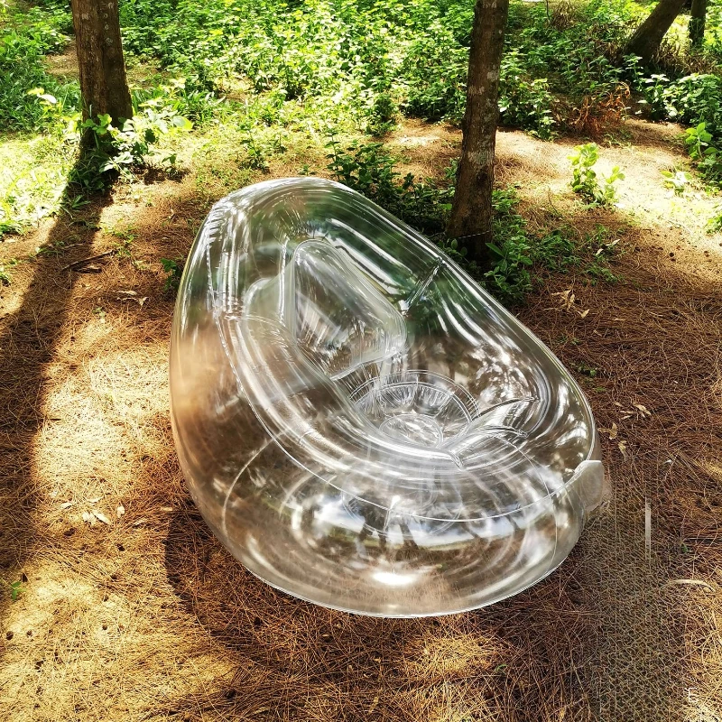 

Transparent Inflatable Sofa Art Single Chair Outdoor Camping Portable Shooting Props Doll Storage