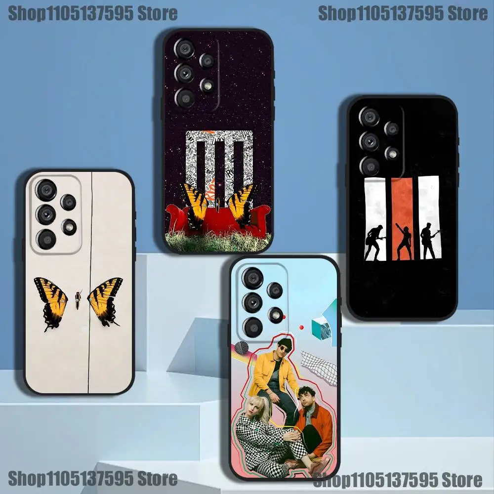 حافظة هاتف COOL Band P-Paramore لهاتف سامسونج جالاكسي A73,31,32,72,41,53,52,71,22,5G,Note,J7,8,9 غطاء أسود ناعم