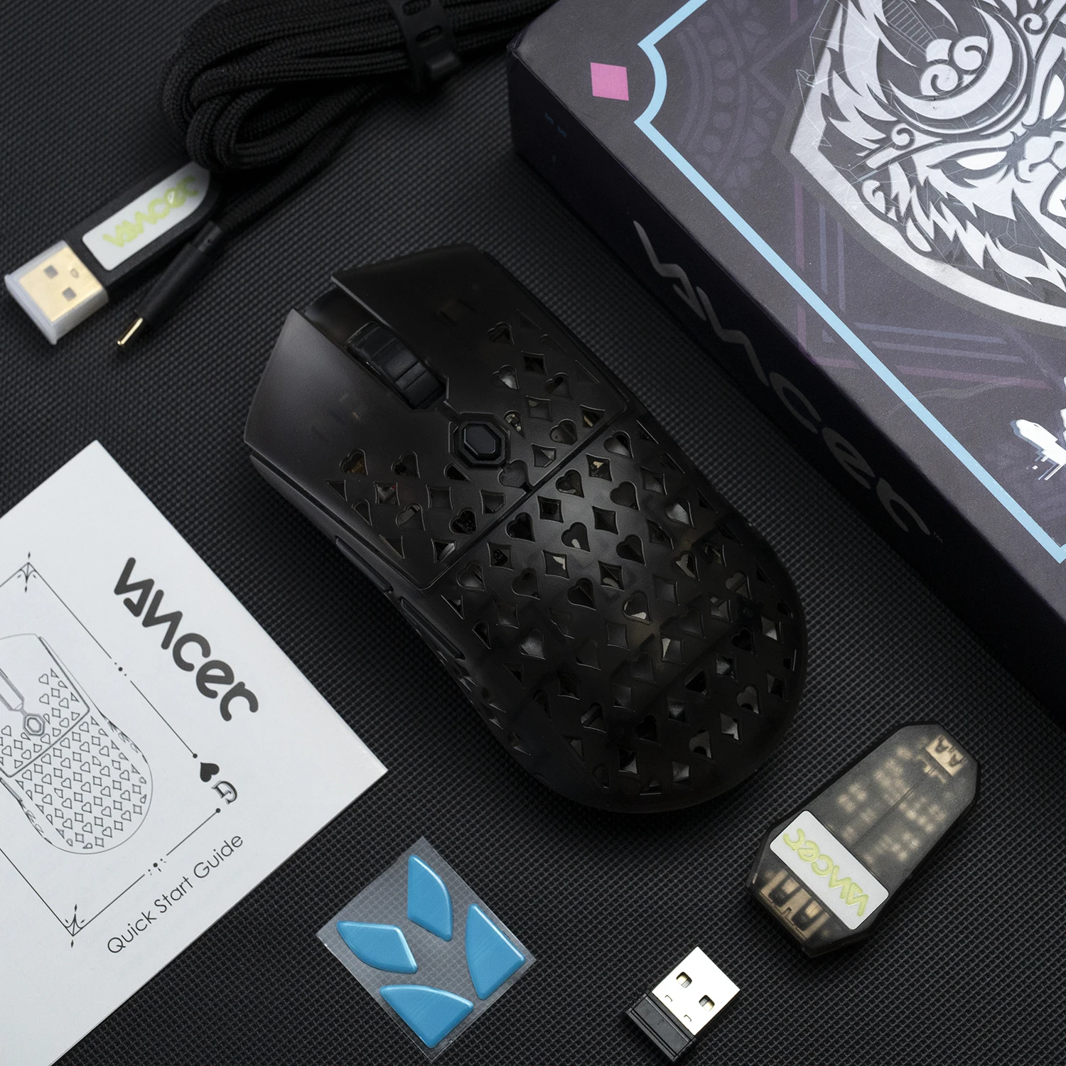 Btl Mouse Gretxa Vancer Thunder Shark Customized 3370 Esports 2.4g Dual Mode Wireless Mouse