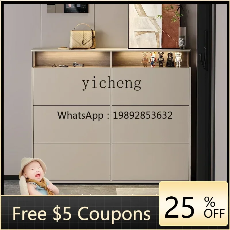 

home shoe cabinet home door ultra-thin tipping bucket door cabinet large capacity rack