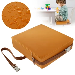 Kids Increased Booster Seat Cushion Toddler Dining Highchair Cushion Infant Travel Pad Removable Pad Cover with Safety Buckle