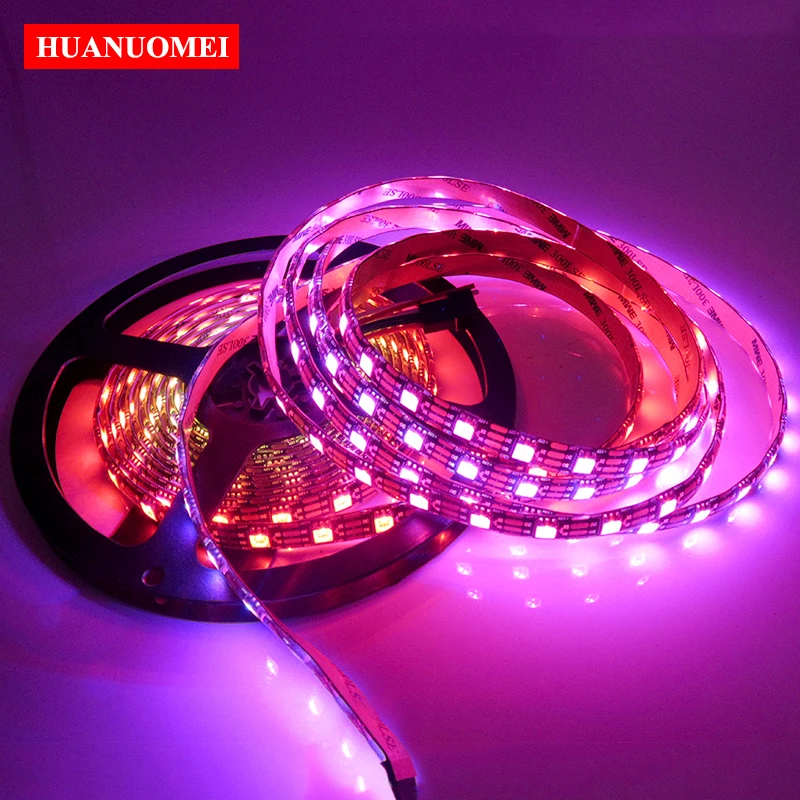 12V Adresseerbare LED Strip WS2815 60LEDs/M RGB Magische Kleur Pixel Flexibele Tape Verlichting Zwart PCB Waterdichte IP65 Digitale TV Lamp