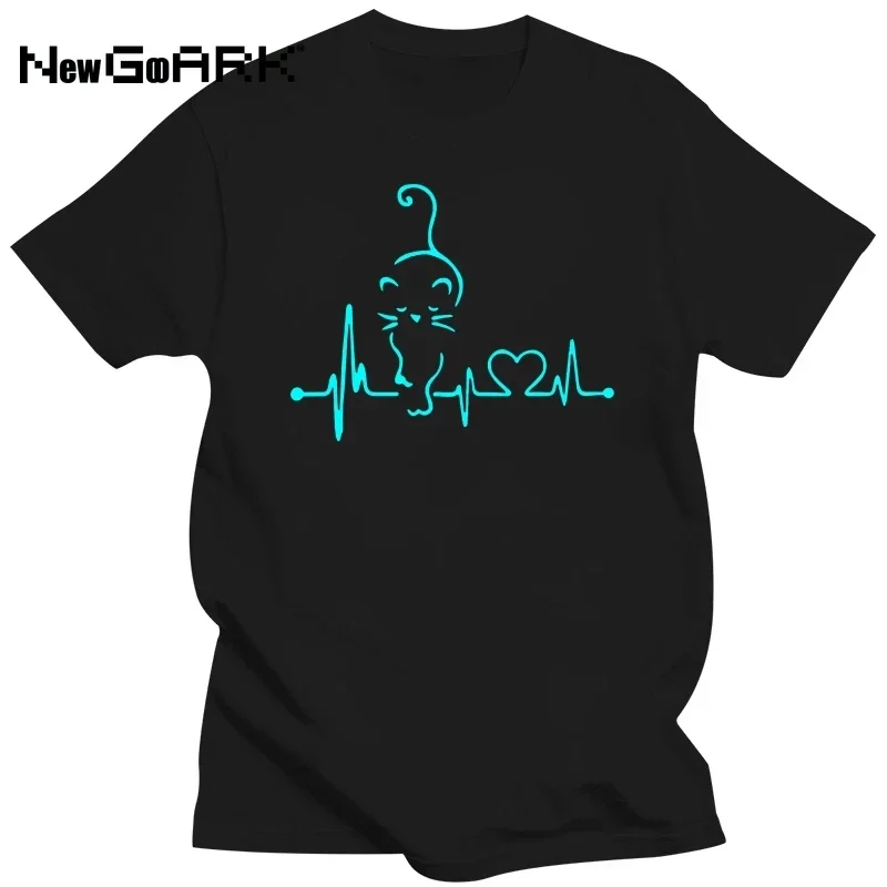 LE Luminous-Camiseta con estampado de latido de corazón para hombre, camisetas gráficas cómodas de manga corta que combinan con todo, personalidad