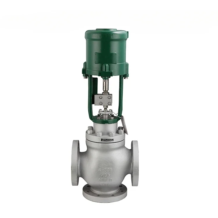 Electronic output signal  electric three-way control valve high temperature steam hot oil diversion and confluence control valve