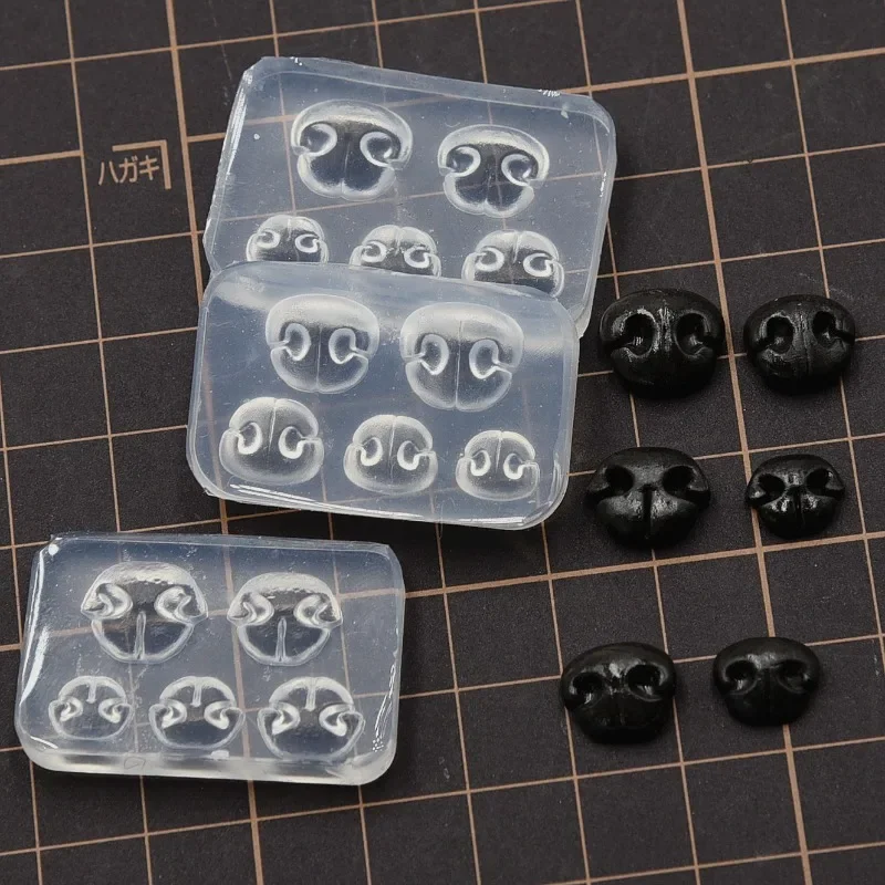 Miniature Puppy Nose Silicone Mold Wool Felt Poke Lediy Clay Dog Nose Accessories Handmade Clay Nose Polymer Clay Mold