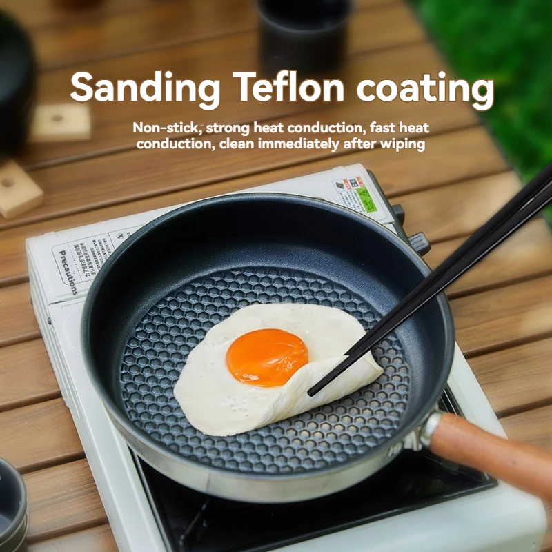 מחבת חוץ SZK747, סיר קמפינג מגנזיום סיליקט, סיר פיקניק, כלי קמפינג ניידים לכיריים, מחבת שטוחה