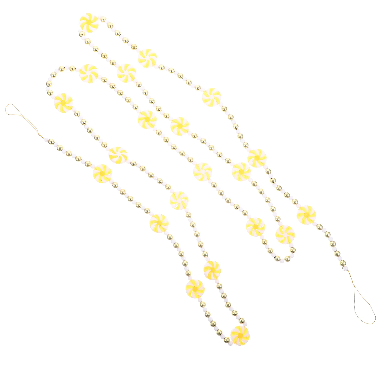 

Christmas Candy Pendant Ornaments Decorative Bead Chain Tree Hanging Yellow Xmas Party DIY Diy Accessory Home Decor