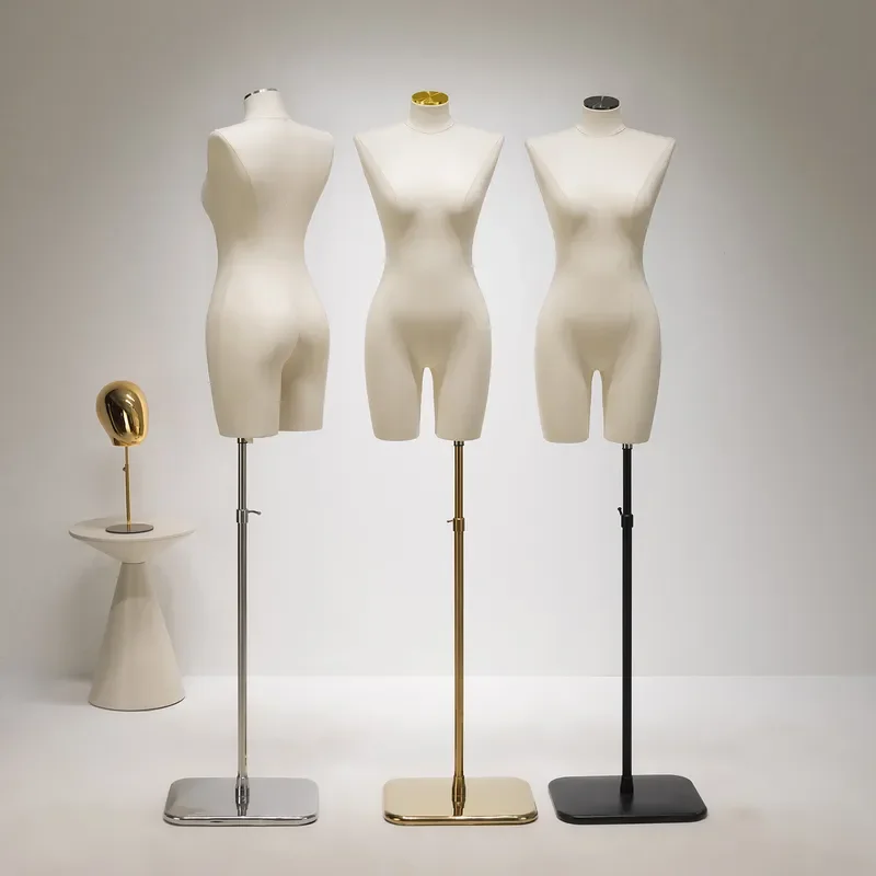 for Clothing Store Model Display Stand Full Body Flat Shoulders Long Legs Women's Half Body Mannequin Doll Window Props