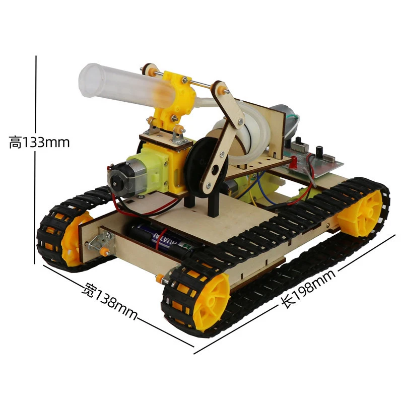 DIY Technology Gadget Remote Control Cannon Tank STEM Science Toys Physics Machine Model Design Educational Toys For Kids