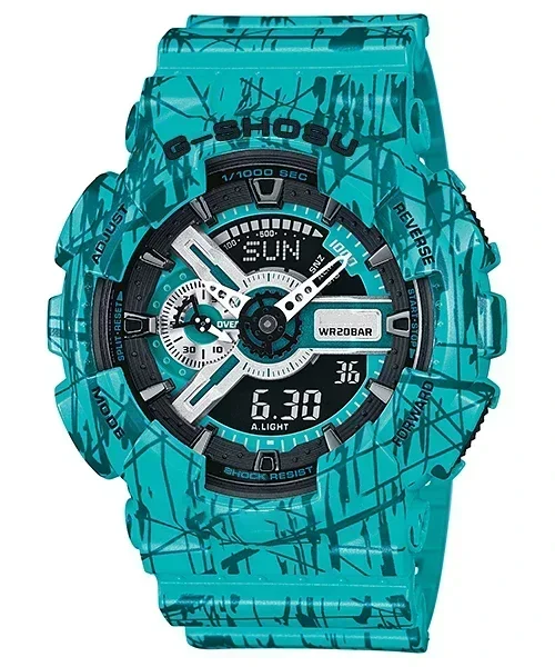 Orologio sportivo elettronico digitale unisex Quadrante grande Doppio display completamente funzionale Ora mondiale Serie Oak