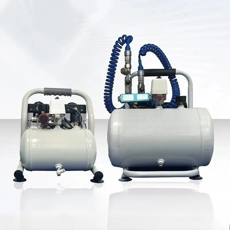 Portable Silent Oil Free Air Pump Piston Type Industrial Compressor For Industrial Processing Pneumatic Equipment Supporting Use